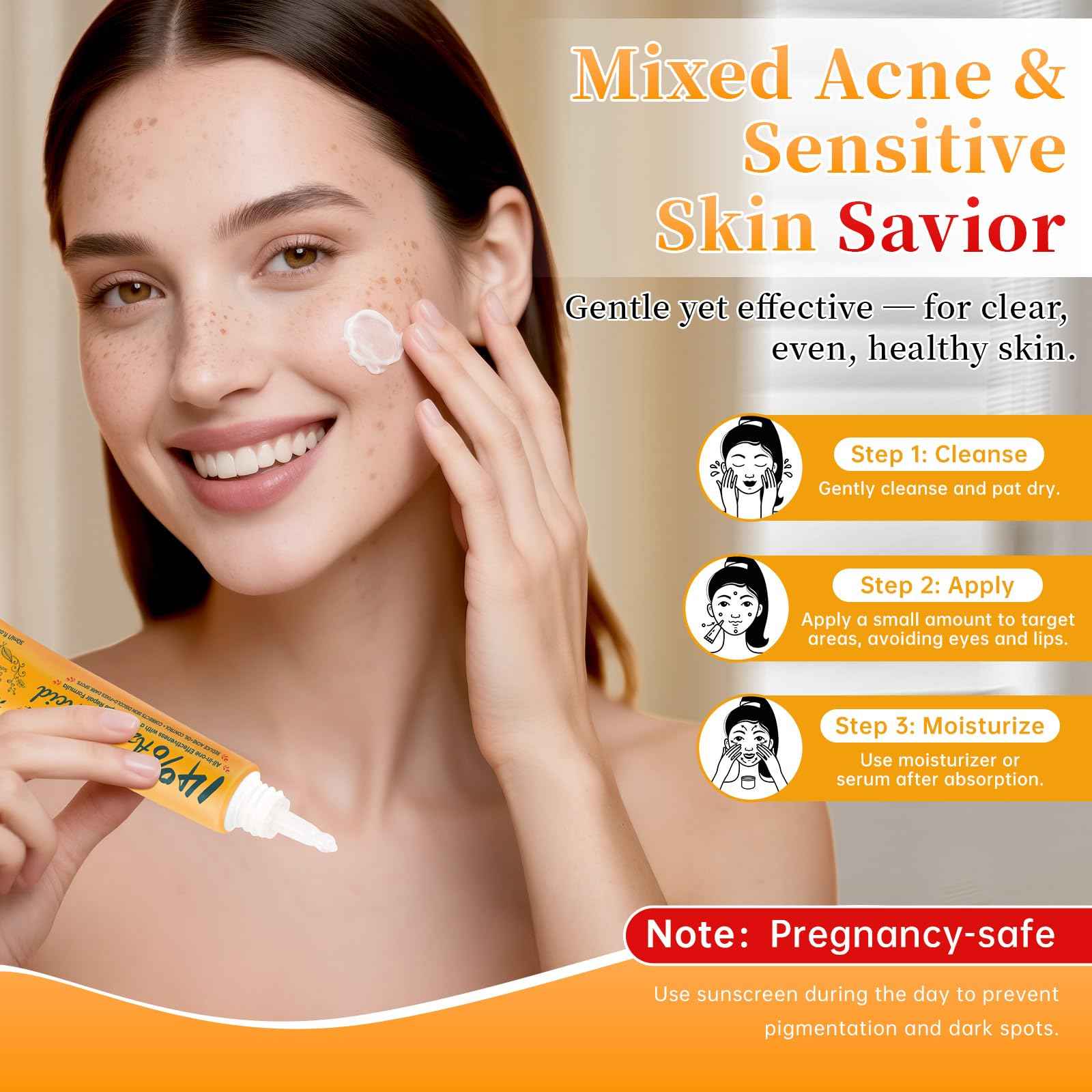 14% Azelaic Acid Acne Cream - Dark Spot Remover for Face, Acne Treatment & Spot Care Salicylic Acid & Niacinamide – Redness Reducing Skin Care, Evens Tone & Soothes Irritation, Rosacea - 2 Pcs.1oz