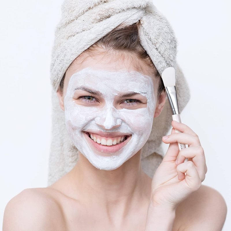 Face Mask Mixing Bowl Set - 9-Piece DIY Skincare Kit with Bowls, Brushes & Makeup Bag | White Color