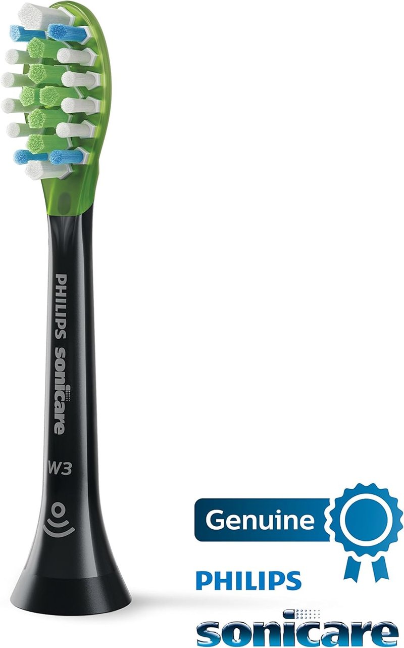 Philips Sonicare W3 Premium White Replacement Toothbrush Heads - 4 Pack, Black, HX9064/95