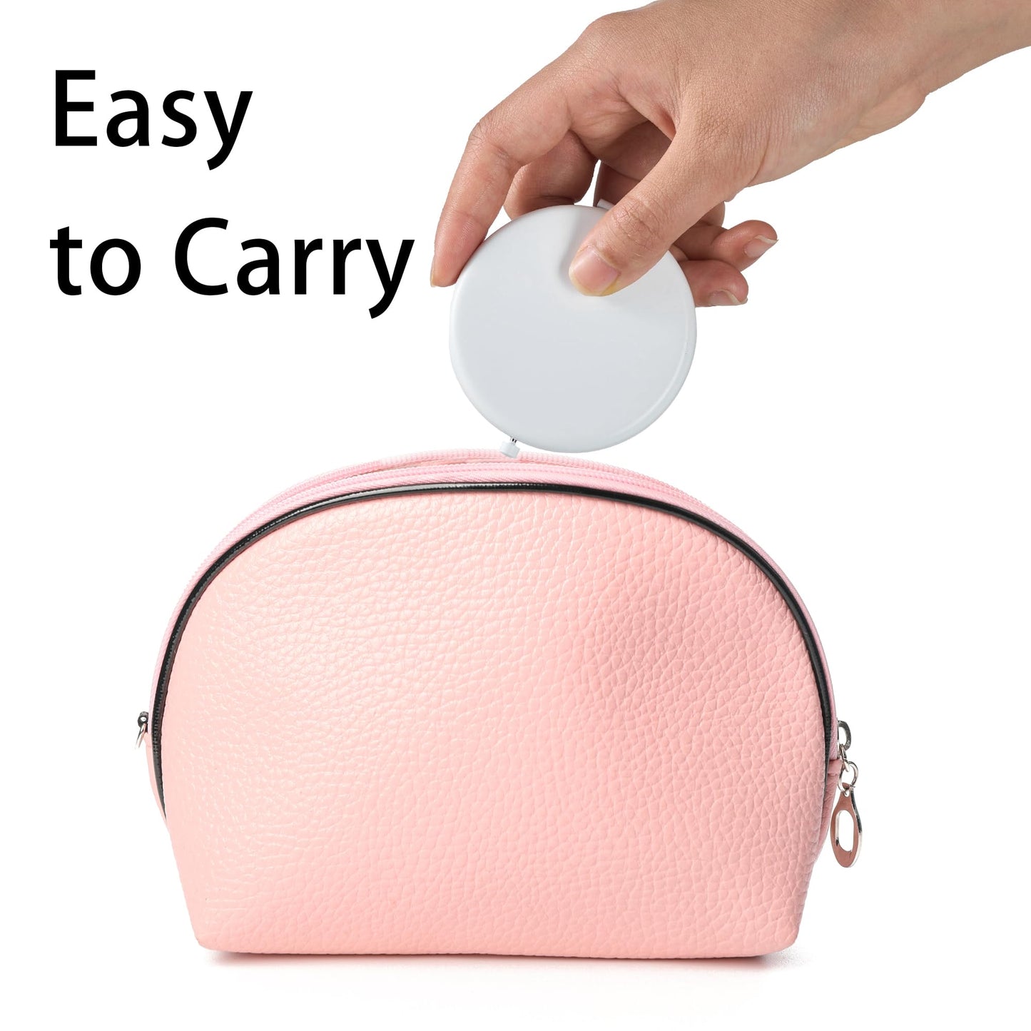 QUSTGO Compact Mirror, Pocket Travel Makeup Mirror for Purse, Metal Round Shell, 2-Sided 1X/2X Magnifying, Portable, Folding, Handheld, White,12 Pack