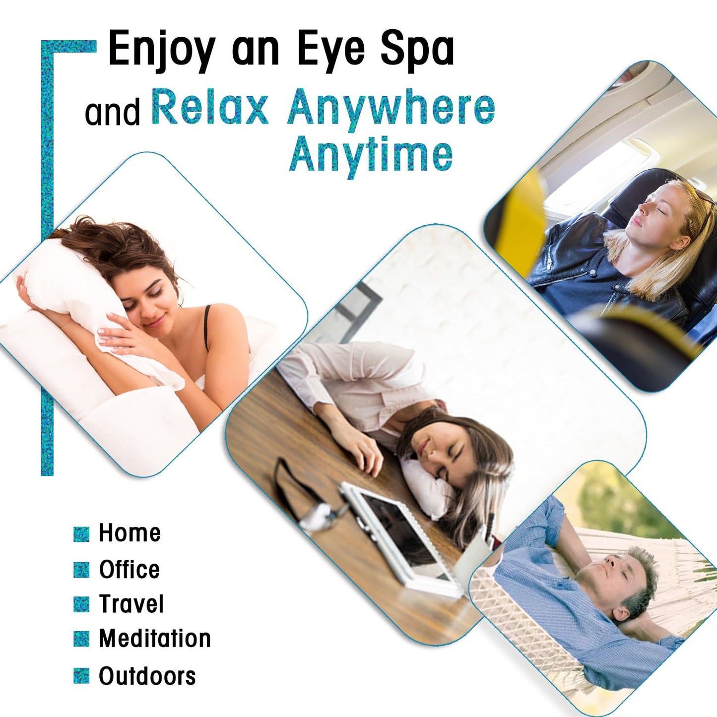 20 Packs Green Tea Scented Steam Eye Mask, Heated Eye Compress for Dry Eyes, Self Heating Eye Masks for Sleep, Spa, Travel Essentials, Relaxation Gift for Women & Men Stocking Stuffers