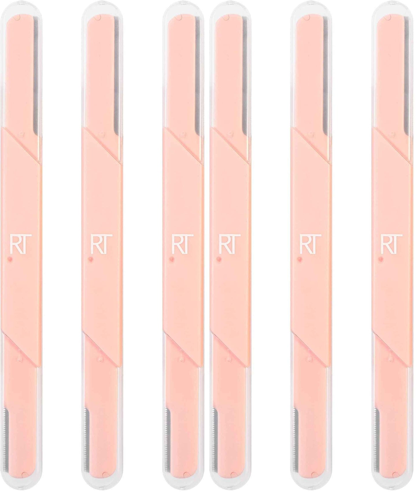 Real Techniques Face and Brow Razors, Dual Ended, Exfoliating Dermaplaning, Women's Face Razor, Multipurpose Facial Razors, Precision Trimming for Peach Fuzz, Dermablading, Multiuse, 3 Piece Set