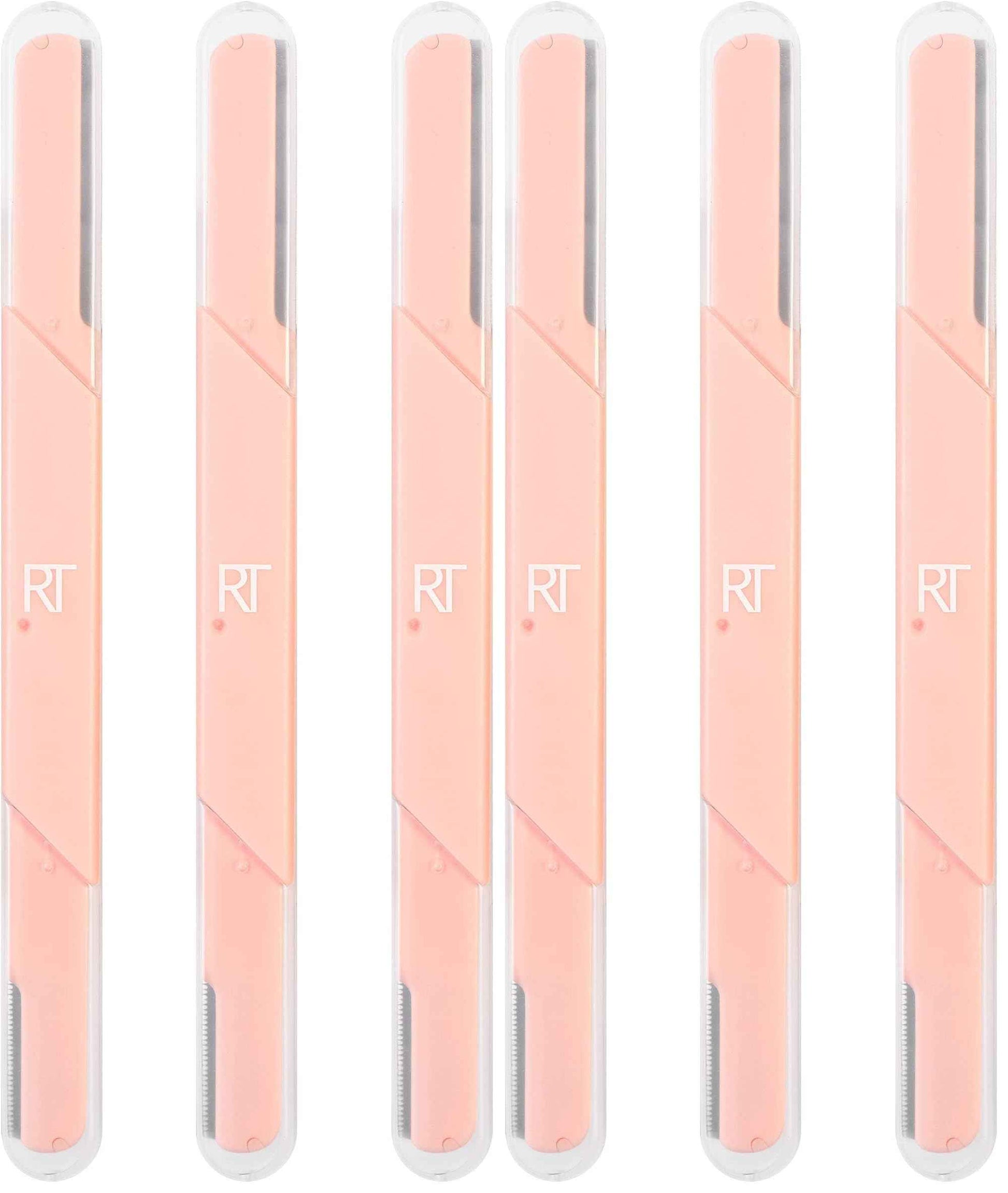 Real Techniques Face and Brow Razors, Dual Ended, Exfoliating Dermaplaning, Women's Face Razor, Multipurpose Facial Razors, Precision Trimming for Peach Fuzz, Dermablading, Multiuse, 3 Piece Set