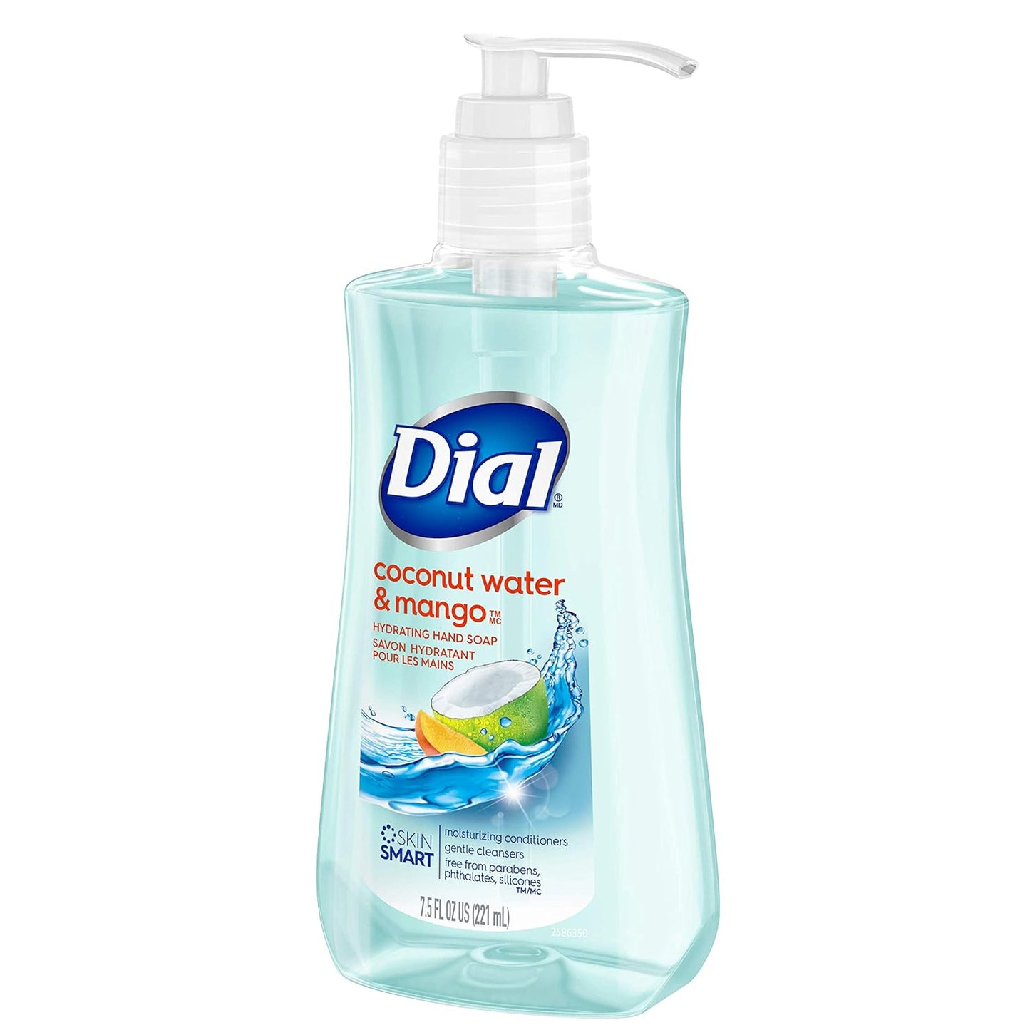 Dial Liquid Hand Soap - Coconut Water & Mango, 7.5oz | Pack of 12