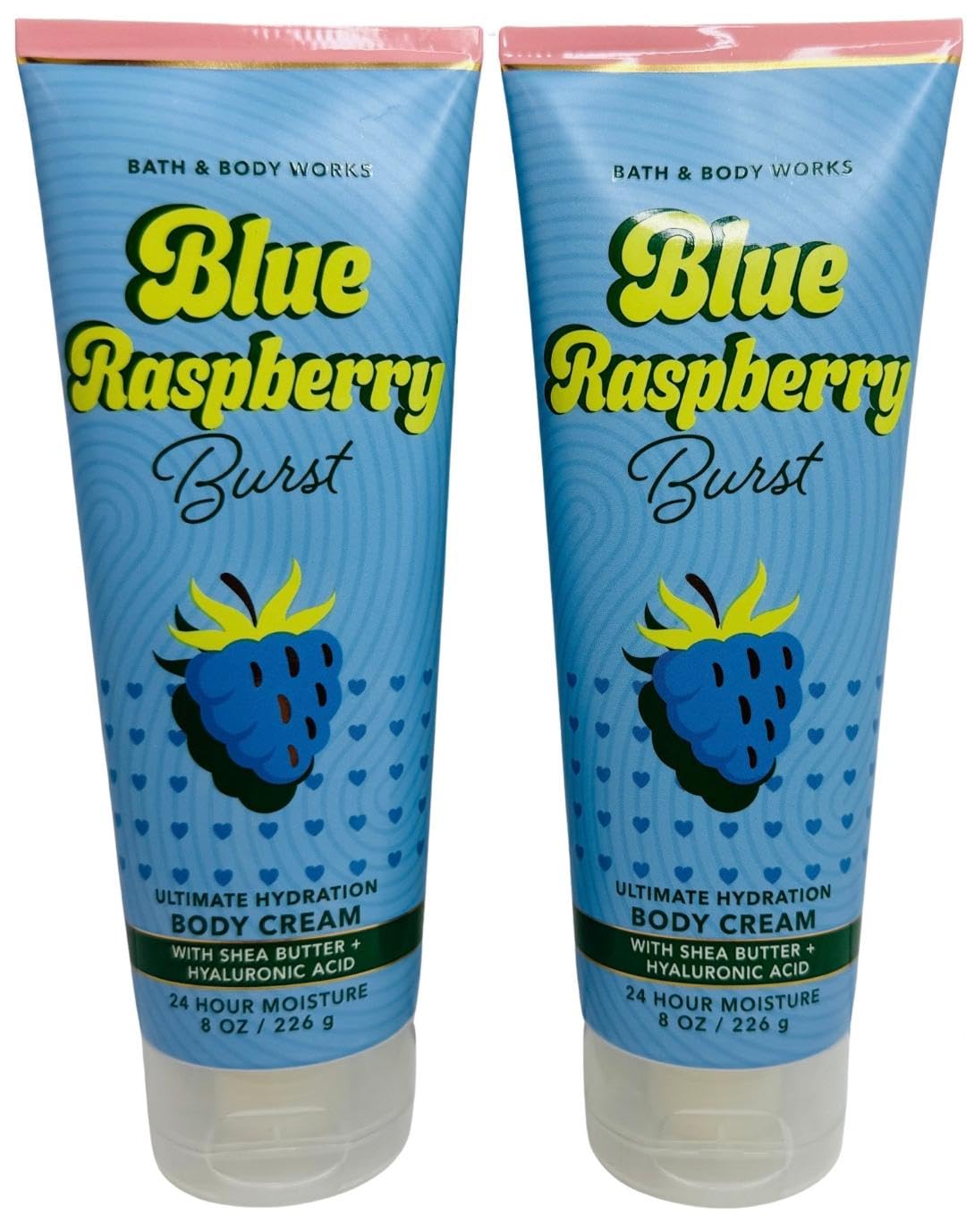 Bath & Body Works Blue Raspberry Burst Ultimate Hydration Body Cream 8 Ounces Pack of 2