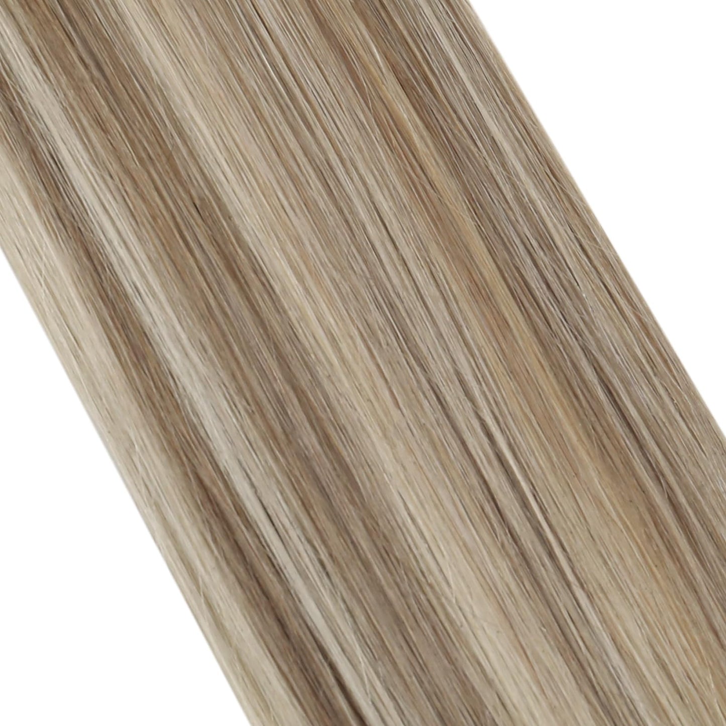 Moresoo Blonde Tape in Hair Extensions Human Hair Light Brown Highlighted Blonde Tape in Extensions Real Hair Glue in Straight Hair 14 Inch 20Pcs 50G Short Hair Daily Use Party