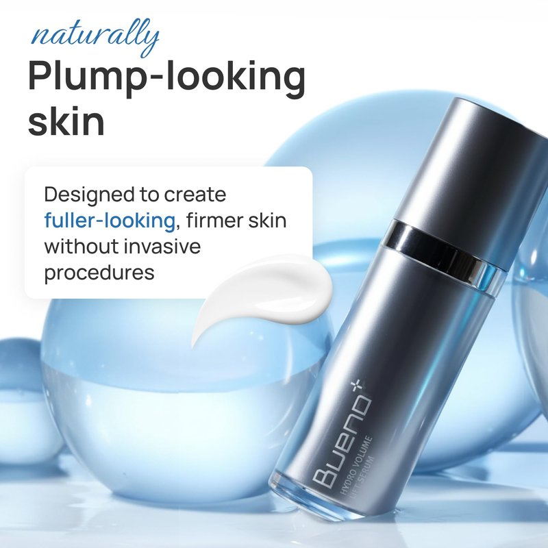 BUENO+ Hydro Volume Lift Serum 1.35oz – 50,000ppm Volufiline for Plumping & 75% Black Truffle for Radiance – 9 Peptides & EGF for Firmness – K-Beauty Serum for Dull, Dehydrated Skin