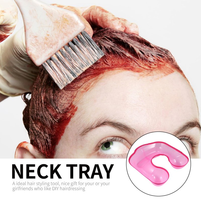 FRCOLOR Waterproof Hair Perm Neck Tray 12.6X13.78X2.95In Plastic Hairdressing Bowl for Salon and Home DIY Hair Styling Perm Solution Catcher