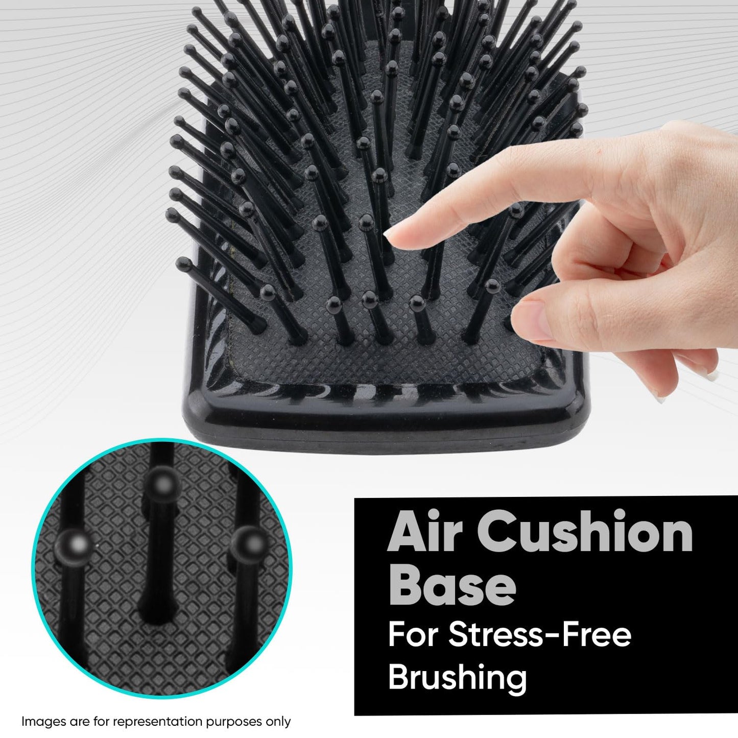 Vega Mini Paddle Brush - Lightweight Detangling Hair Tool for Smooth, Shiny Hair