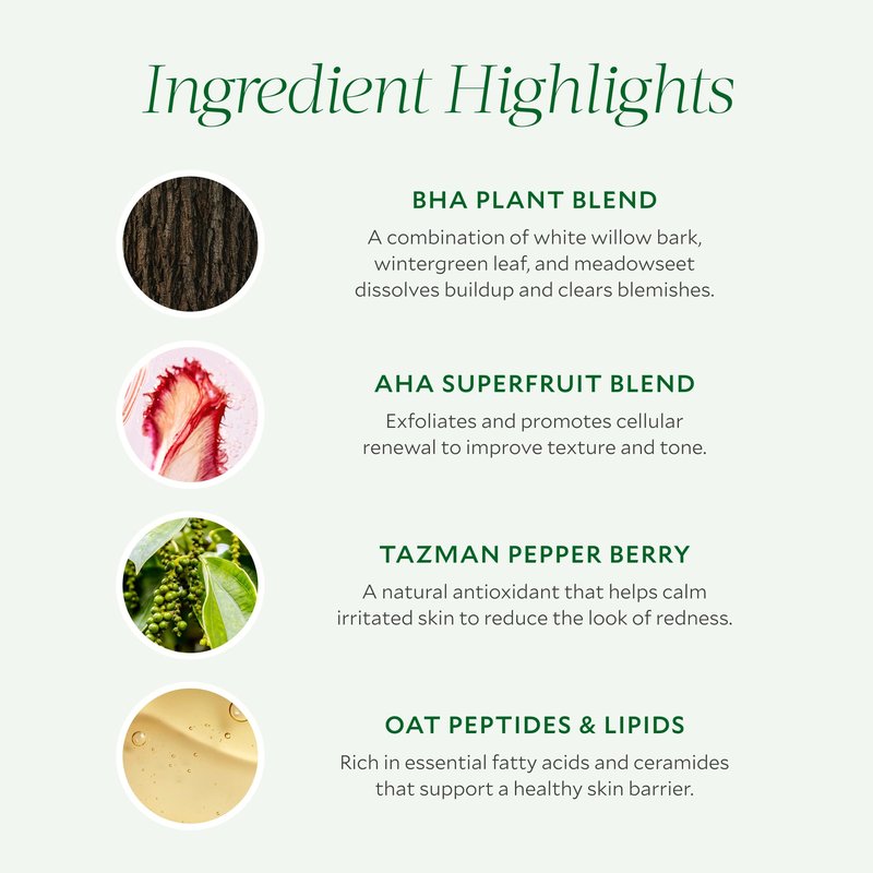 Tata Harper Clarifying Mask, BHA Face Mask for Blemishes, Exfoliating Face Mask with AHA's, Natural Skincare, 30ml