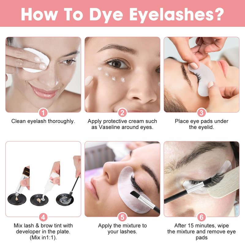2-In-1 Eyebrow & Eyelash Color Kit - DIY Lash and Brow Tinting at Home, Professional Salon Quality Results, Long-Lasting Eyebrow Color for Natural Look, 7ml (Natural Black)