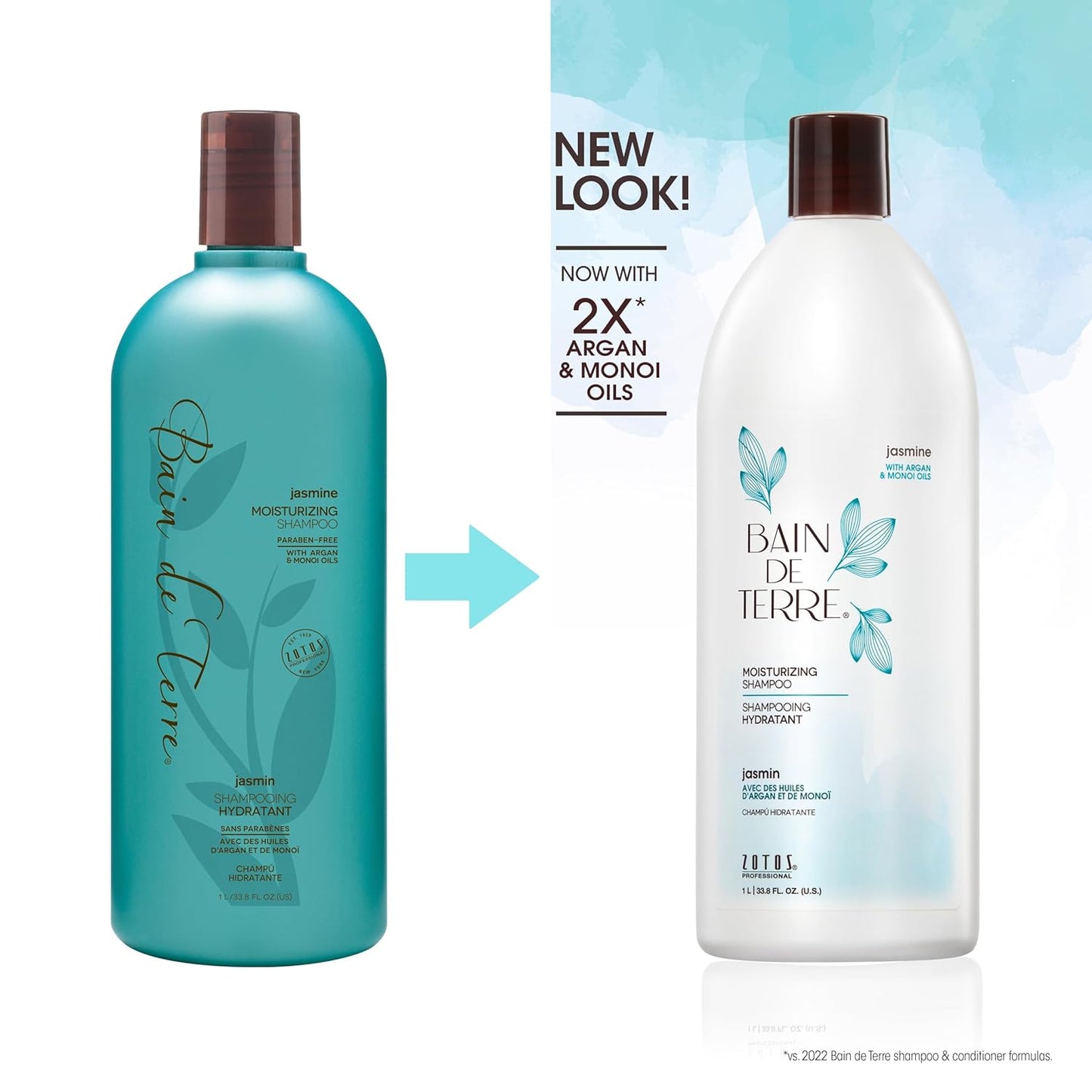 Jasmine Moisturizing Shampoo - Luxurious Hydration with Argan & Monoi Oils | Paraben-Free, Color-Safe, Vegan