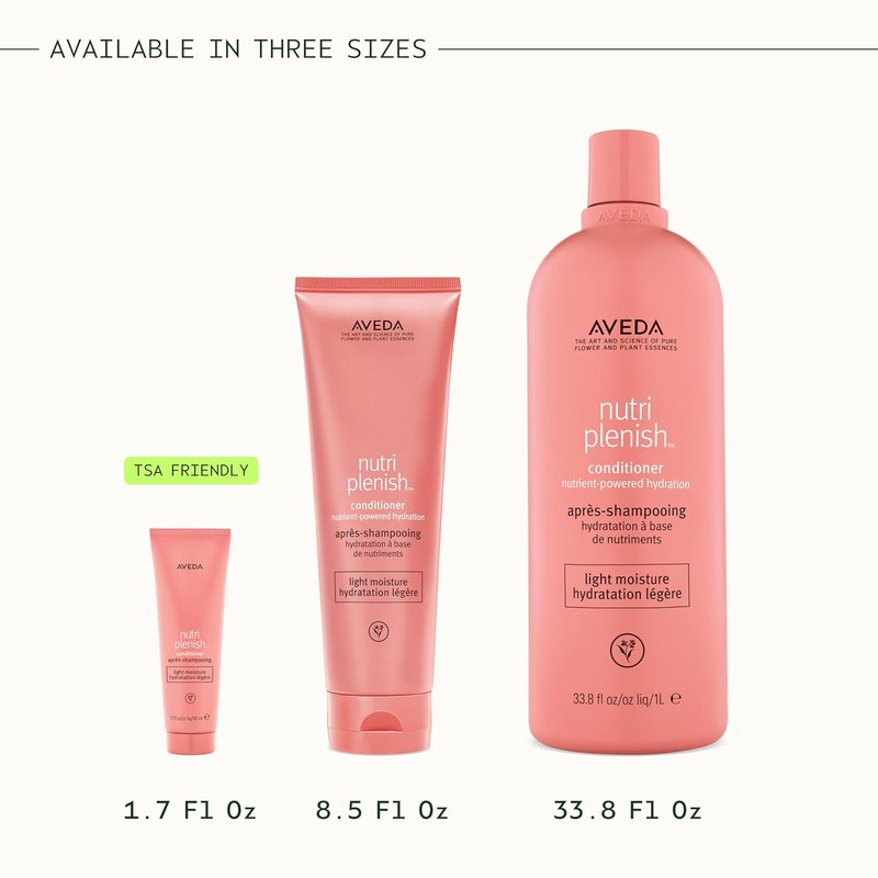Aveda Nutriplenish Conditioner - Hydrating Light Moisture for Fine to Medium Dry Hair | Organic Pomegranate Oil, Coconut Oil, Mango Butter