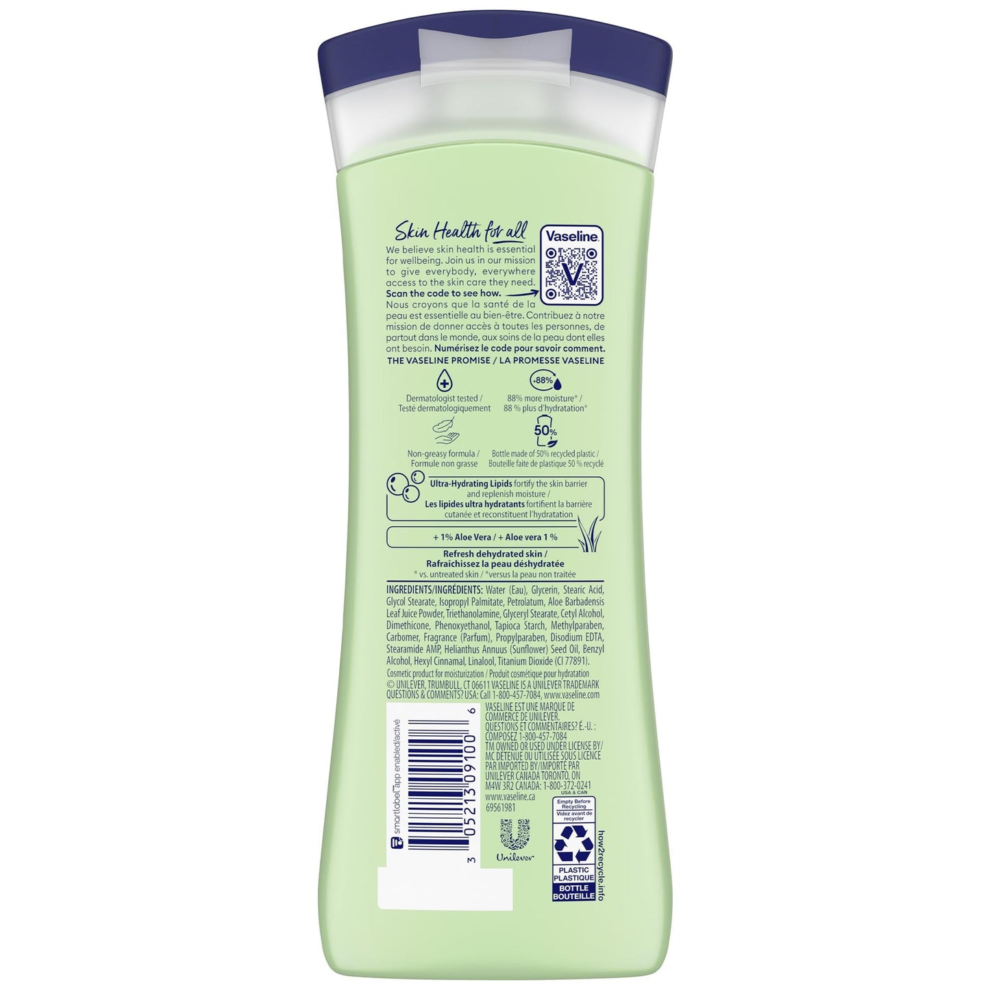 Vaseline Soothing Hydration 6-Pack – Intensive Care Moisturizing Hand and Body Lotion with Aloe, Ultra-Hydrating Lipids, 48 Hours of Moisture, 10 Oz Ea