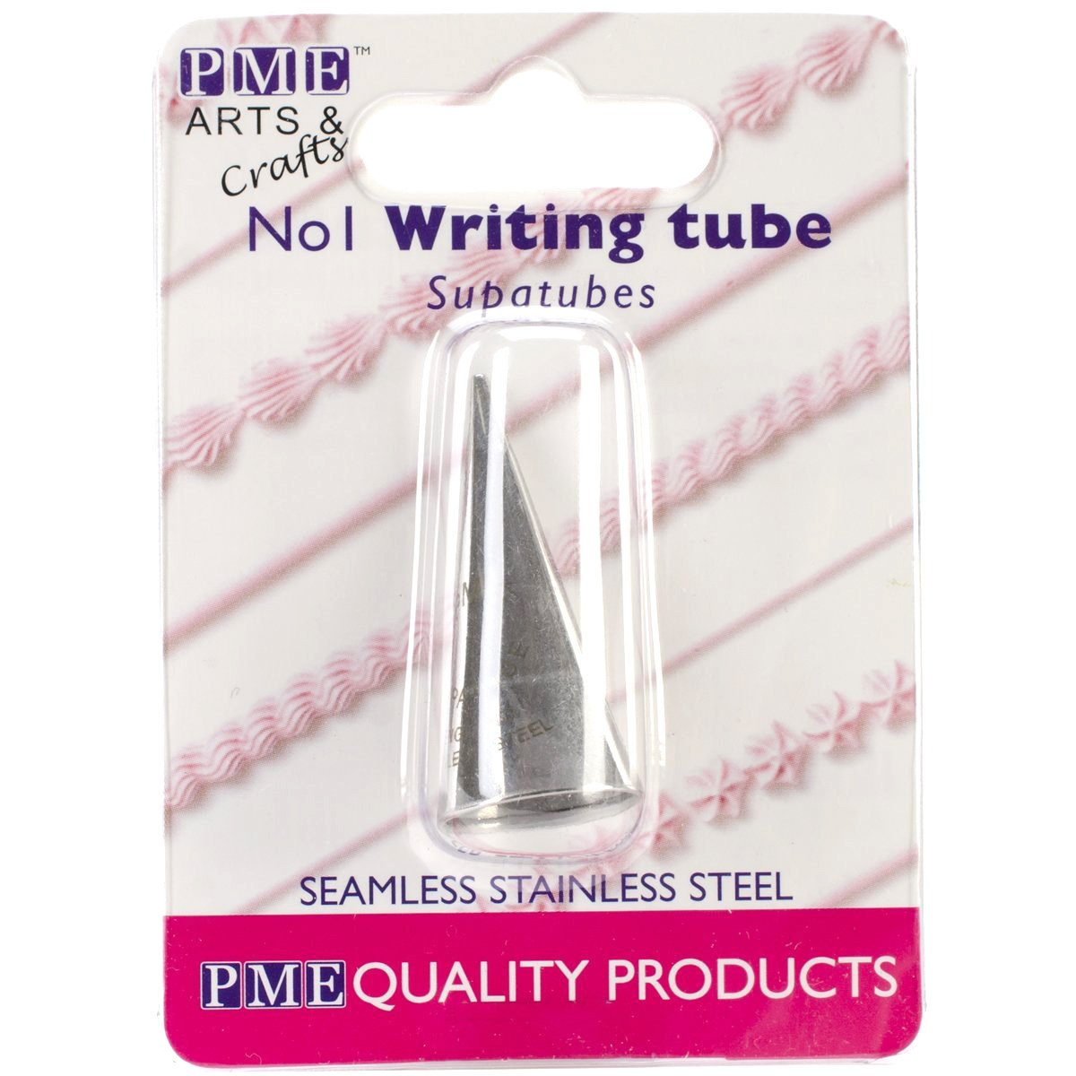 PME Seamless Stainless Steel Supatube Decorating Tip, Writer #1