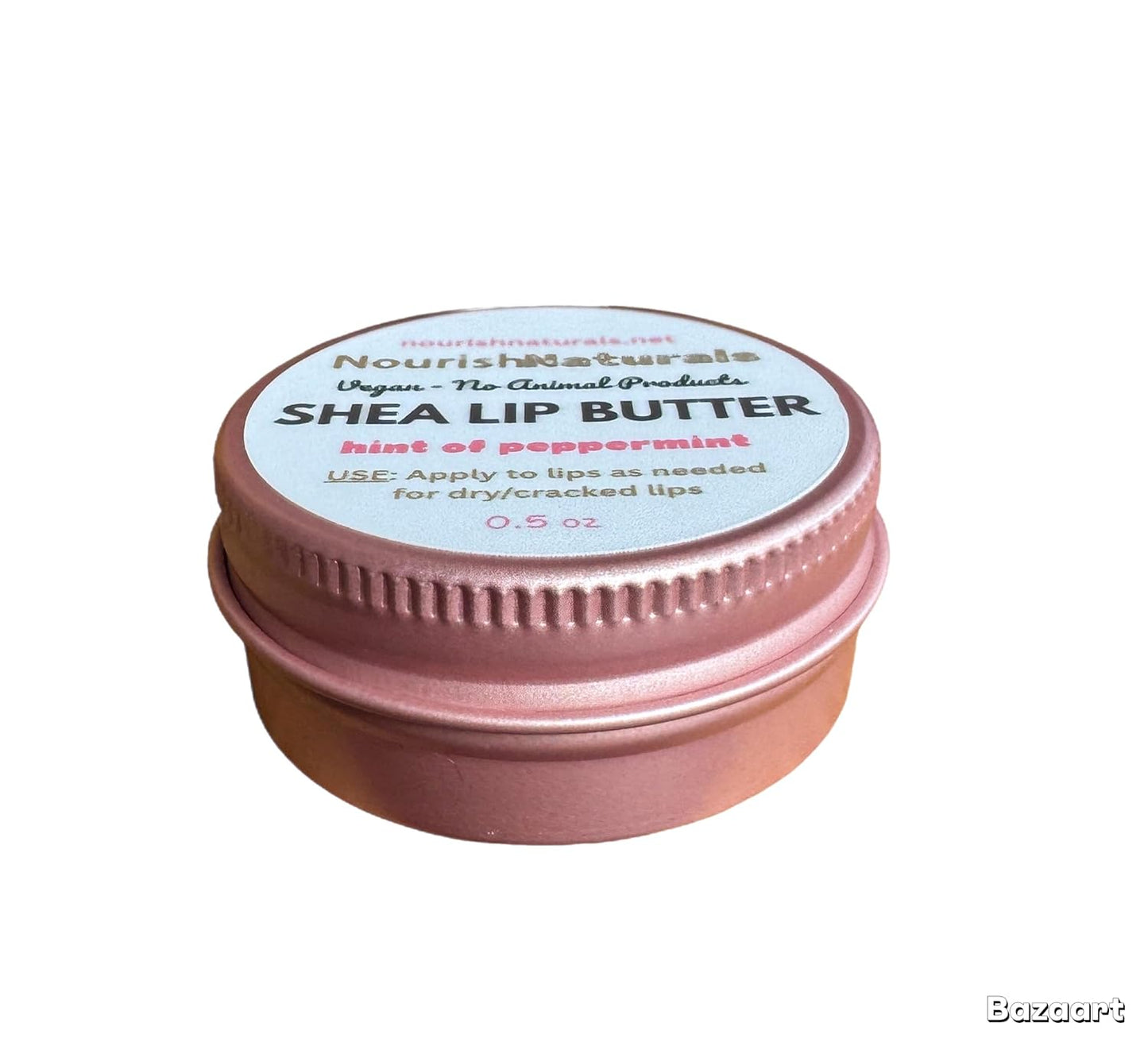 Shea Lip Butter - All-Natural Vegan Lip Balm for Long-Lasting Hydration | Pack of 3, Travel-Sized with Peppermint Oil