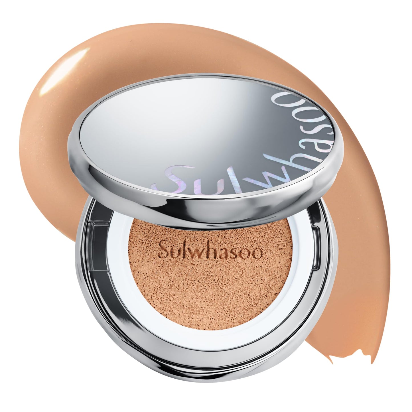 Sulwhasoo Perfecting Cushion SPF 46 Foundation | Korean Cushion Foundation with Medium Coverage | Evens Skin Tone & Blurs Imperfections | Hydrating Semi Matte Finish for Radiant Skin, 25 Amber