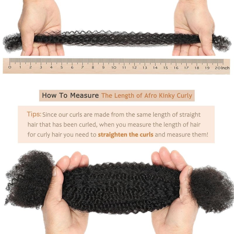 Dong H hair Afro Kinkys Bulk Human Hair for Braiding Afro Kinky-Curly Human Hair Bulk for Mini Twist Afro Kinky Bulk Hair for Dreadlocks Extensions Repair Locs Micro Locs Extension 14Inch(1B,35g/pack)