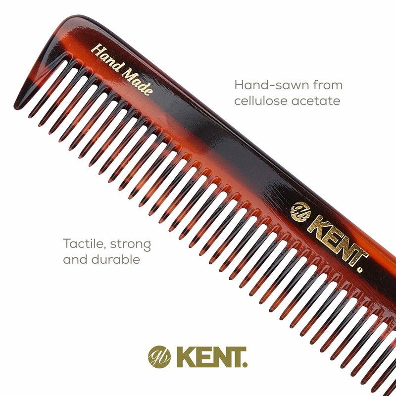 Kent R5T Wide Tooth Comb Detangling Comb, Wide Teeth Dressing Table Beard Combs Men for Thick Curly Wavy Hair, Hair Detangler Combs for Grooming Styling Beard and Mustache