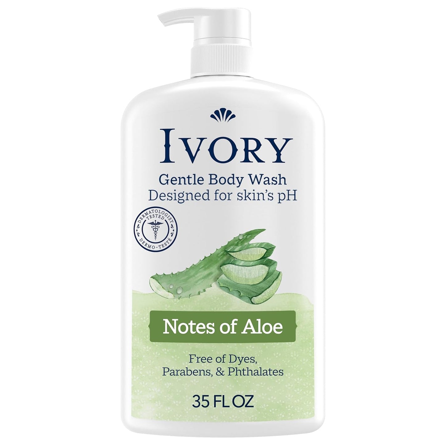 Gentle Body Wash for Family | Aloe Scent, 35 oz | Dye-Free, Paraben-Free, No Heavy Perfumes