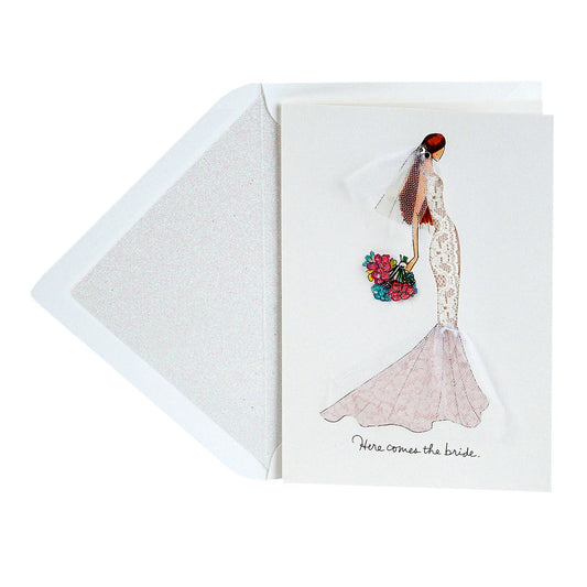 Hallmark Signature Wedding Card, Engagement Card, or Bridal Shower Card (Here Comes the Bride) (699RZH6205)