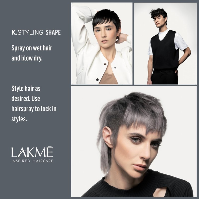 Lakmé K.Styling Shape Brushing Lotion, Volumizing Spray, Heat Protectant Spray for Hair, 10.2 Fl Oz