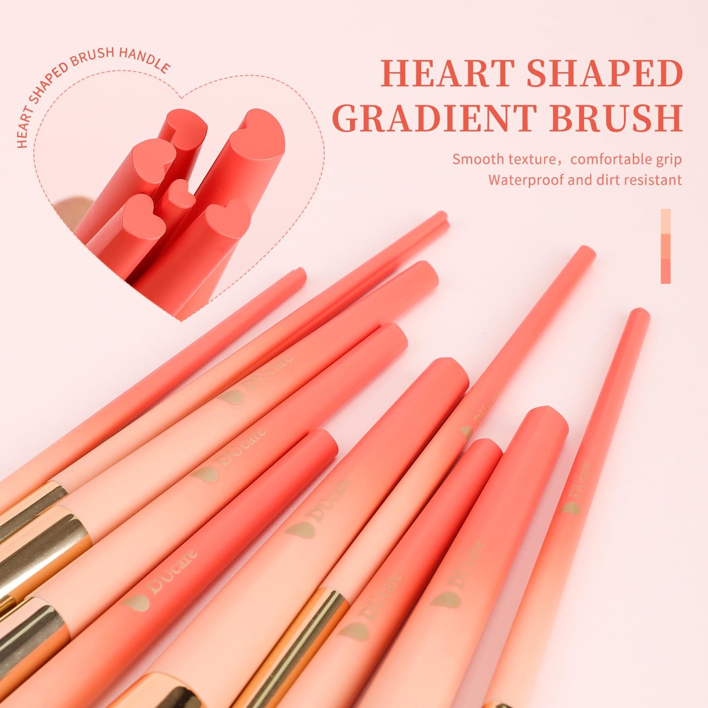 DUcare Makeup Brushes 14Pcs Makeup Brush Set Premium Synthetic Kabuki Foundation Blending Face Powder Blush Concealers Eye Shadows Brushes