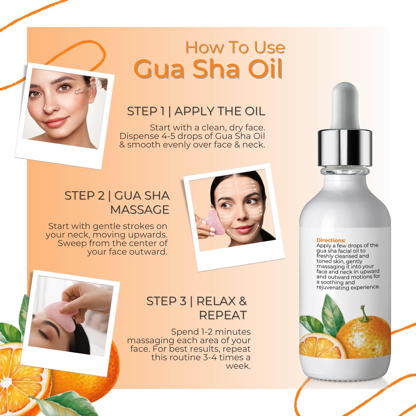 Brookethorne Naturals Gua Sha Oil for Face | Radiant Renewal Facial Oil for Gua Sha Massage & Dermaplaning | 100% Natural Hydrating Face Oil with Jojoba, Rosehip, Argan Oil & AHAs to Firm & Restore