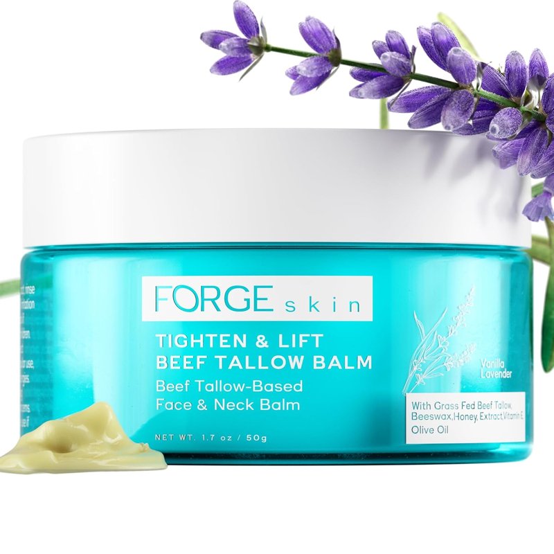 Skin Tightening & Lifting Balm for Women - Natural Beef Tallow & Honey Face Moisturizer | Hydrating Anti-Aging Cream (1.7 OZ)