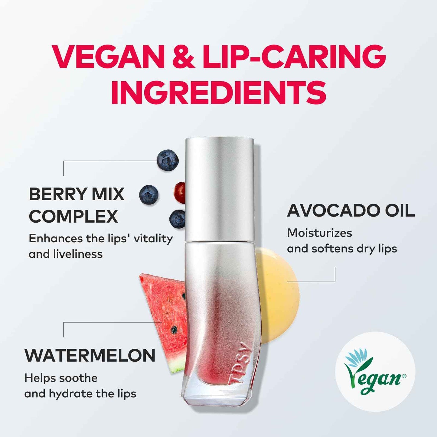 TPSY Juicy Lip Plumper (04 Flushed) - Mauve Pink, Tinted Lip Plumping Gloss, Volumizing & Hydrating, for Fuller Lips, Non-Sticky Glossy Finish, Vegan