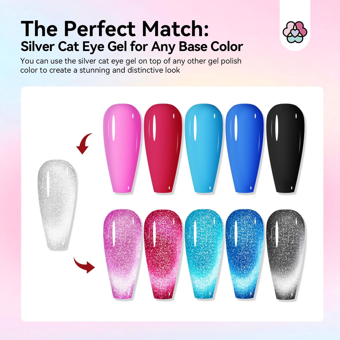 SAVILAND 12 Colors Crystal Cat Eye Gel Nail Polish Set: Glitter Shiny Dreamy Series with Double-head Magnetic Stick Reflective Disco 2025 Fall Gel Nail Polish Manicure DIY Nail Art Salon Home Gifts
