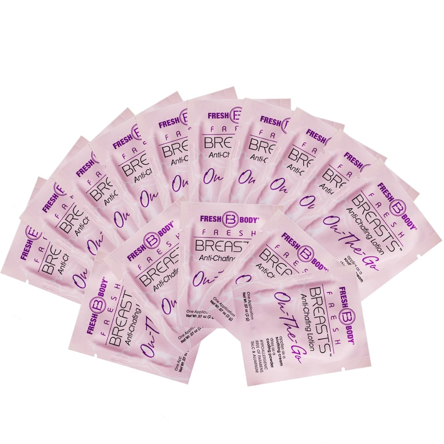 Fresh Breasts Anti-Chafing Cream Deodorant Lotion - Unscented Travel Size 0.07 oz | Soothing Formula for Thighs & Sweaty Areas