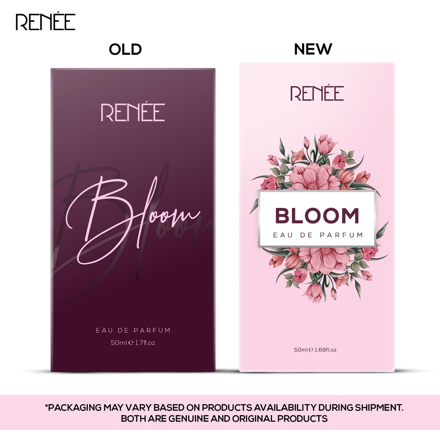 RENEE Eau De Parfum Bloom 50Ml| Premium Long Lasting Luxury Perfume Liquid| Notes Of Almond, Unisex Adult, Scent For All Occasions
