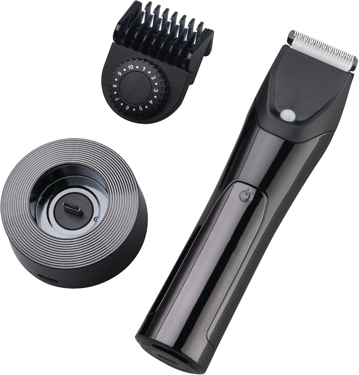 Barbasol Hair and Beard Trimmer - Rechargeable with Hypoallergenic Blades | 10 Length Settings & LED Screen