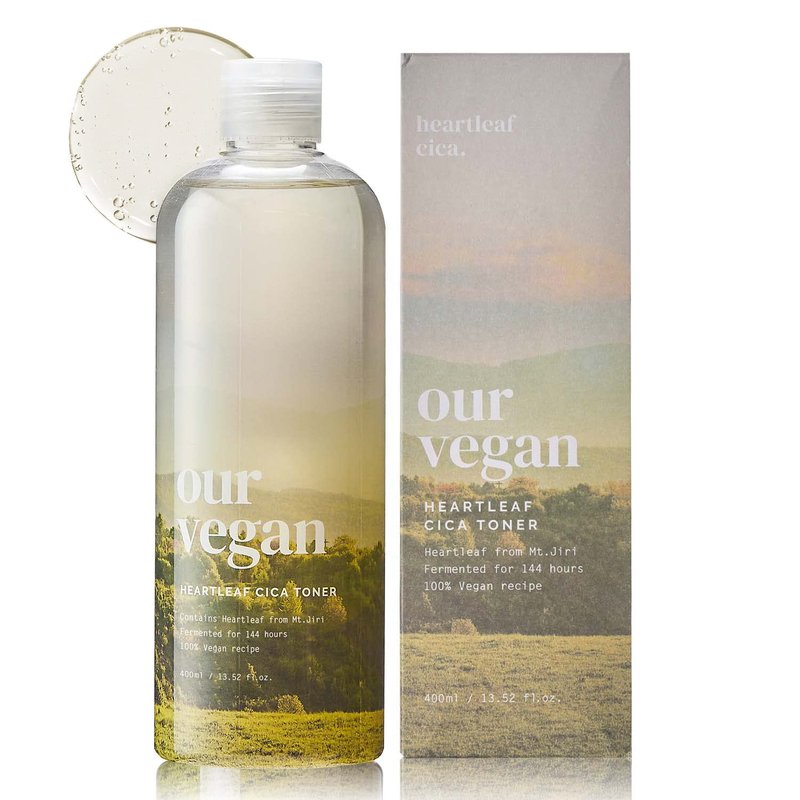 MA:NYO Our Vegan Heartleaf CICA Toner Korean Skin Care 13.52fl oz (400ml)