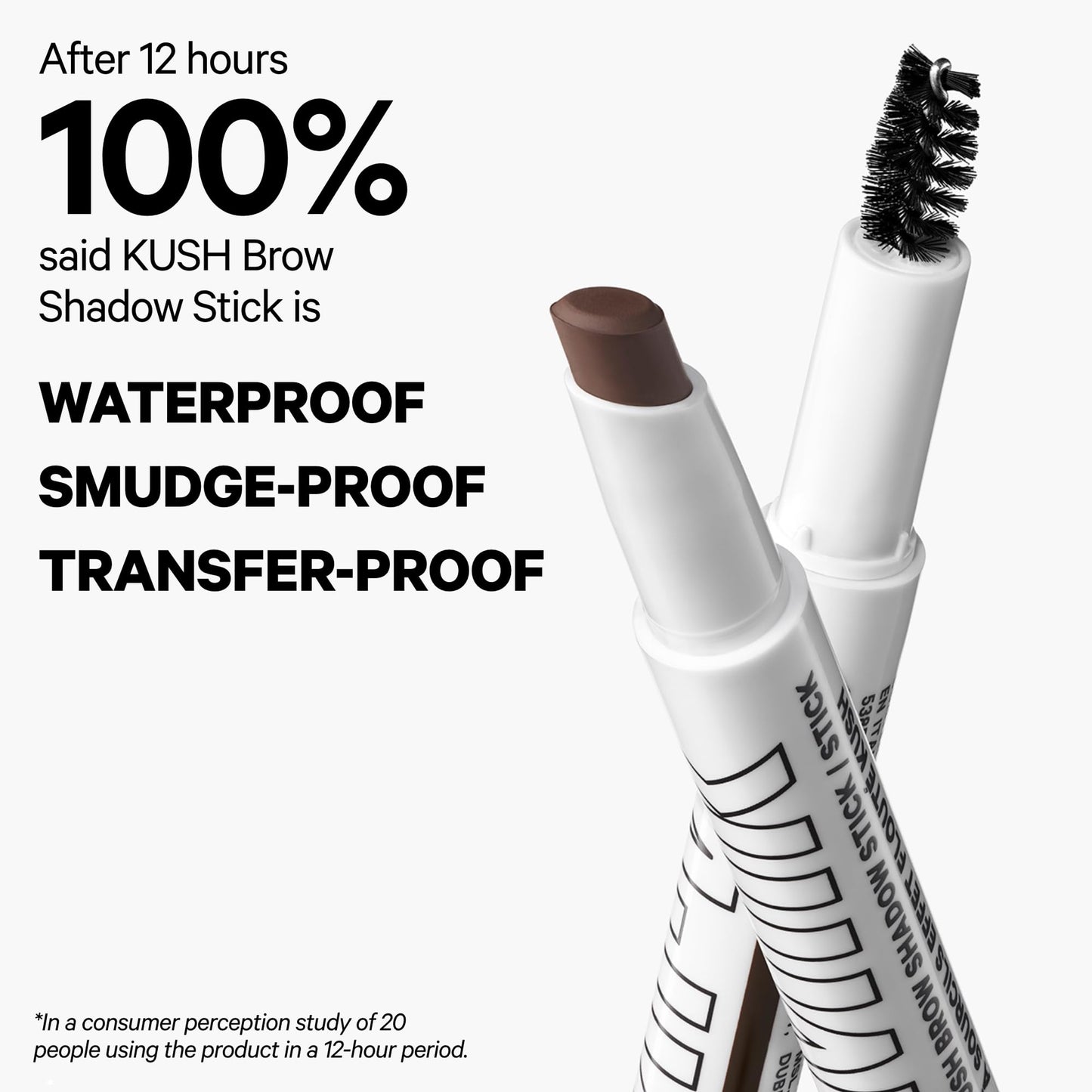 Milk Makeup KUSH Brow Shadow Stick – Fills, Shapes + Defines for Softer, Fuller-Looking Brows for Up to 12 Hours – Waterproof, Buildable, Cream-to-Powder Formula – MJ (Taupe), 0.03 oz