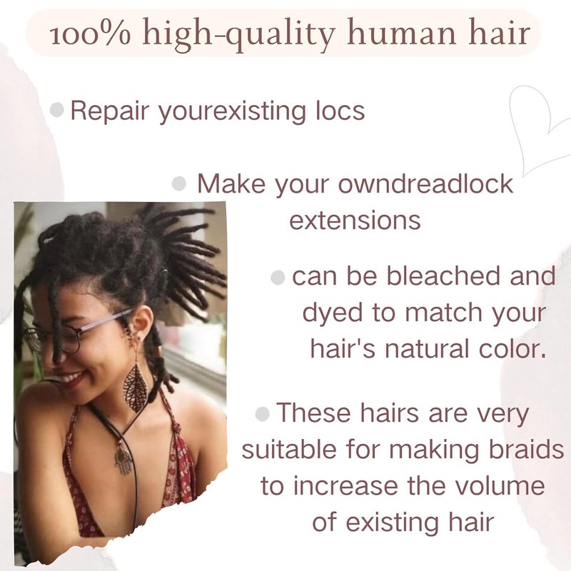 Afro Kinky Bulk Human Hair for Dreadlock Extensions - 100% Human Hair, 3 Packs, 90g | Ginger, 8 Inch