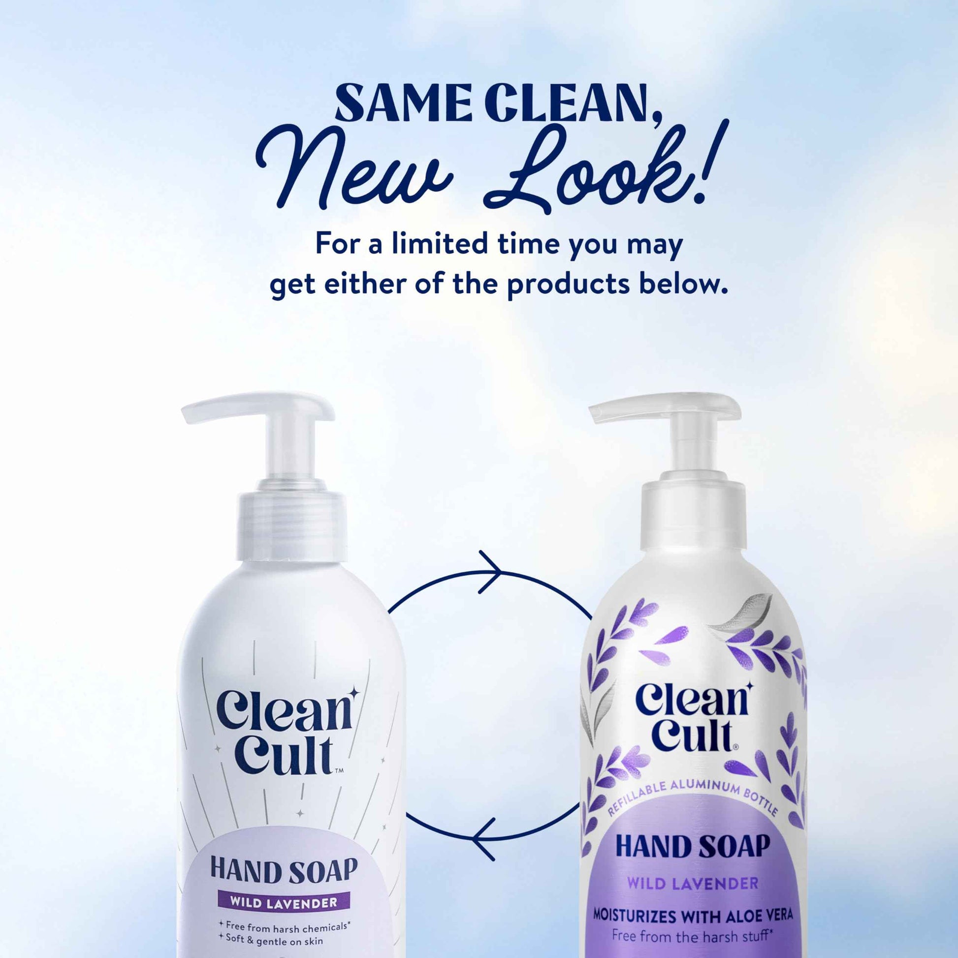 Cleancult - Wild Lavender - Moisturizing Liquid Hand Soap - Refillable Aluminum Bottle - Made with Aloe Vera & Lavender Essential Oil - Nourishes & Moisturizes Dry & Sensitive Skin - 12 oz - 3 Pack