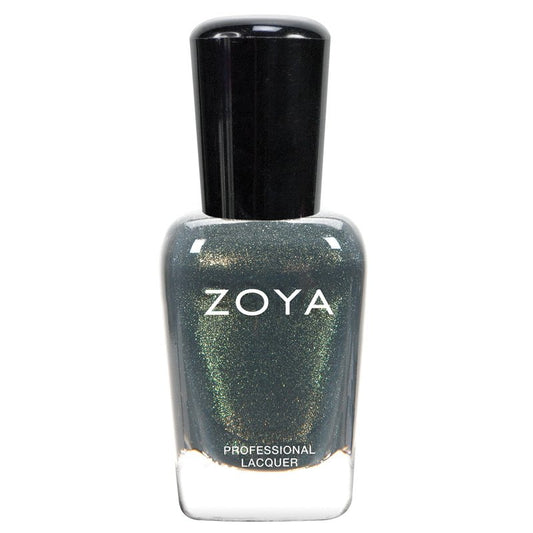 ZOYA Yuna Nail Polish, Full-Coverage Warm Gray Polish with Copper and Gold Liquid Metal, Cool-Tone Statement Color, Big10Free Vegan, 0.5 fl oz