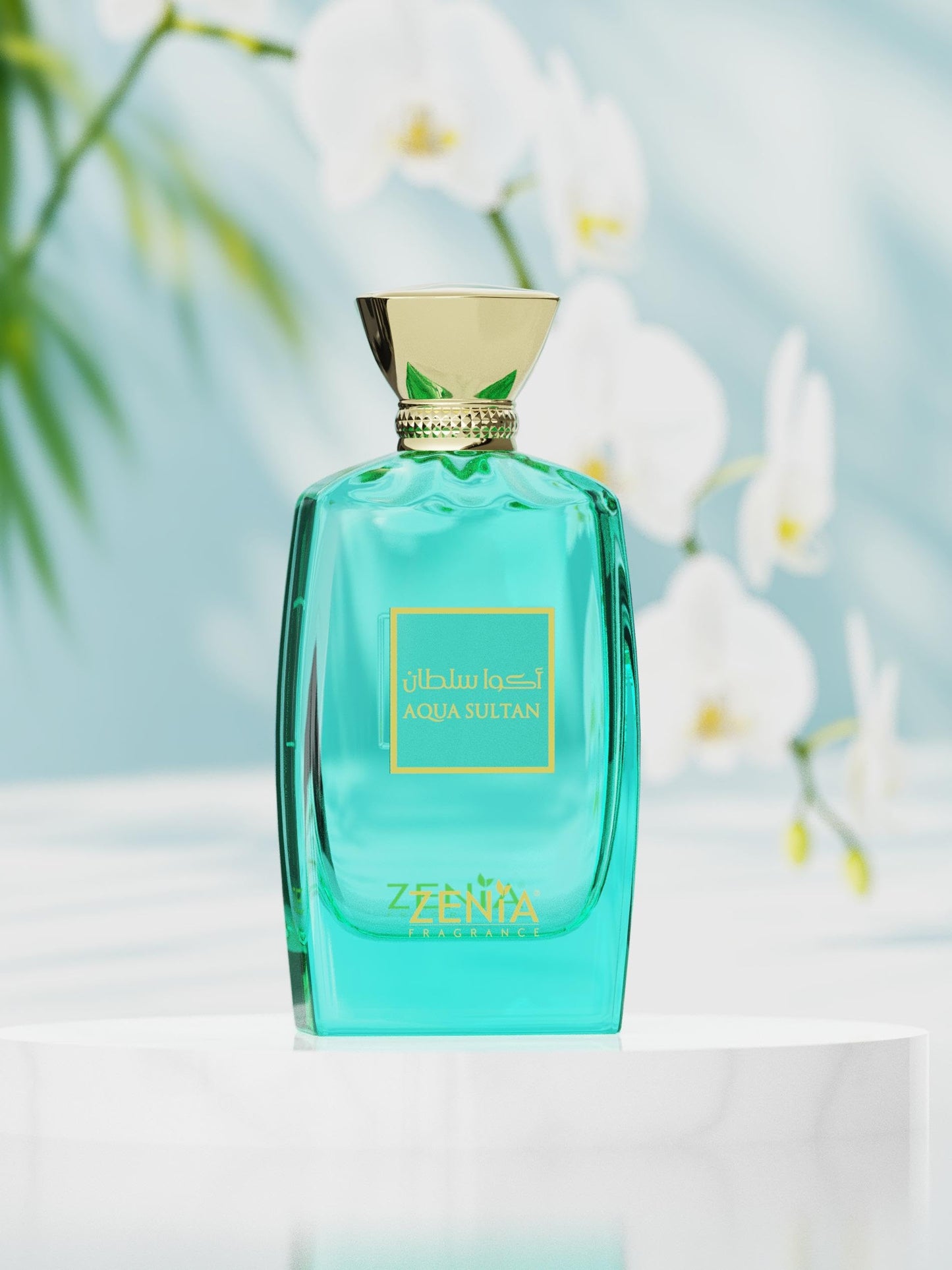 Zenia Aqua Sultan Eau de Parfum EDP Spray Unisex – 3.4oz / 100ml | Long Lasting Citrus Spicy Woody Fragrance with Bergamot, Neroli, Cinnamon & Tea