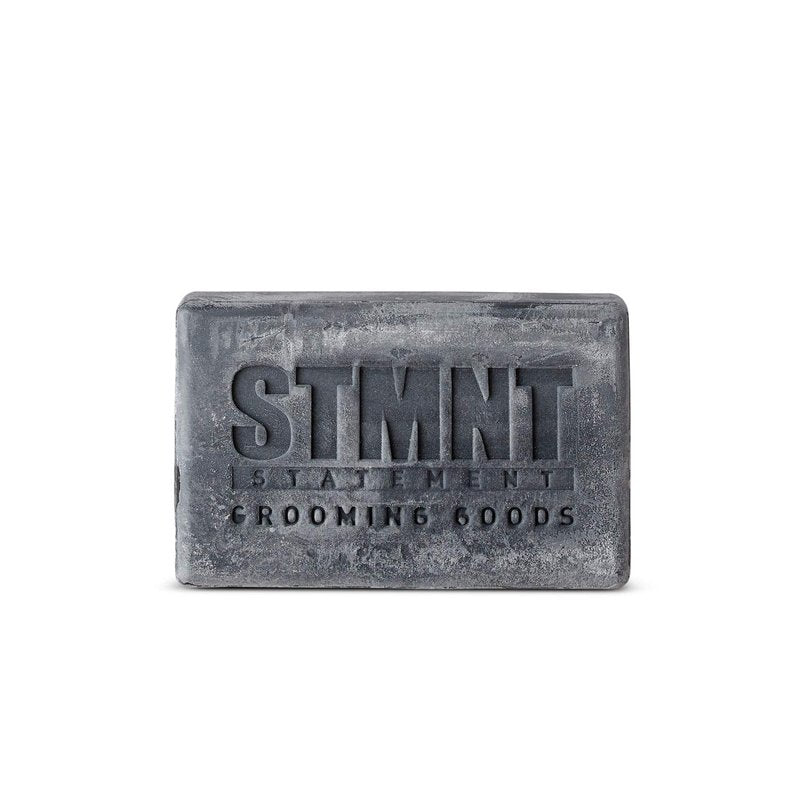 STMNT Grooming Goods Hair & Body Cleansing Bar, 4.4 oz | SLS/SLES Sulfates Free | Moisturizing Formula w/Activated Charcoal | Travel Friendly