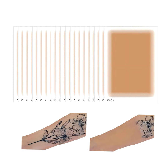 20 PCS Invisible Tattoo Cover-Up Patch, Waterproof & Breathable Concealer for Tattoos, Scars, Birthmarks – Darker Skin Tone