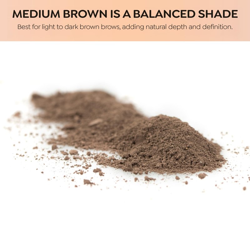 Natural Eyebrow Powder Eyebrow Kit – Mica Brow Powder Eyebrow Makeup Kit with Professional Angled Eyebrow Brush – 10 Natural Shades – No Parabens or Chemicals – Eyebrow Shaper Kit by NuBeauti