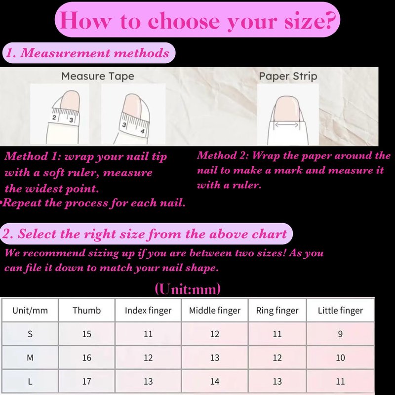Handmade Press On Nails - Pink 3D Floral & Gold Decor | Medium Long Square Reusable Acrylic Tips (Petal Mirage, Size S)