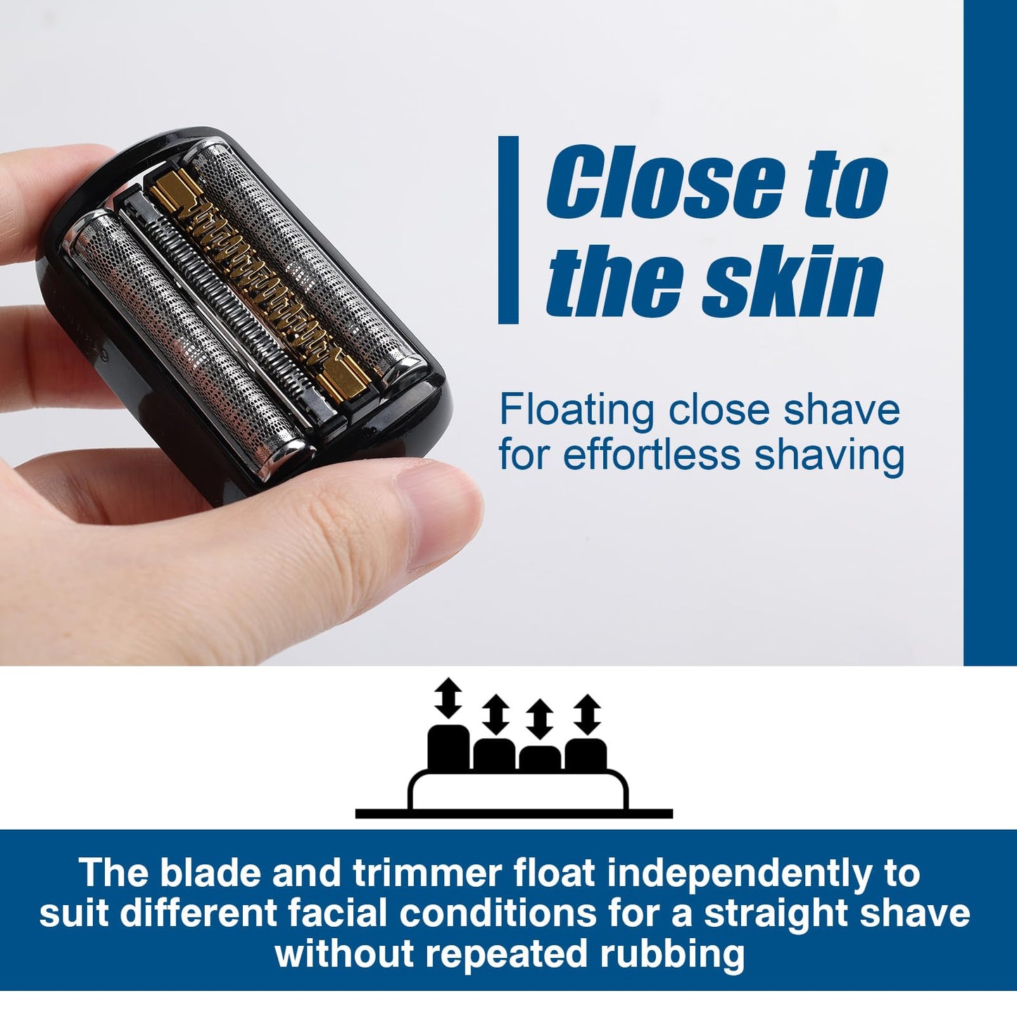 92B Series 9 Electric Shaver Replacement Head Accessories for Braun S9 Foil & Cutter Razor Heads – Foil & Cutter for S9 9290cc/9370cc/9390cc, Close Shave & Hypoallergenic, Wet/Dry Use