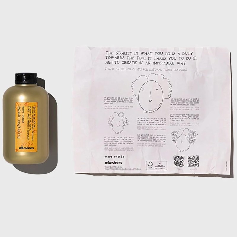 Davines This Is An Oil Non Oil - Anti-Frizz Hydrating Fluid for Natural Texture | 8.45 Fl Oz
