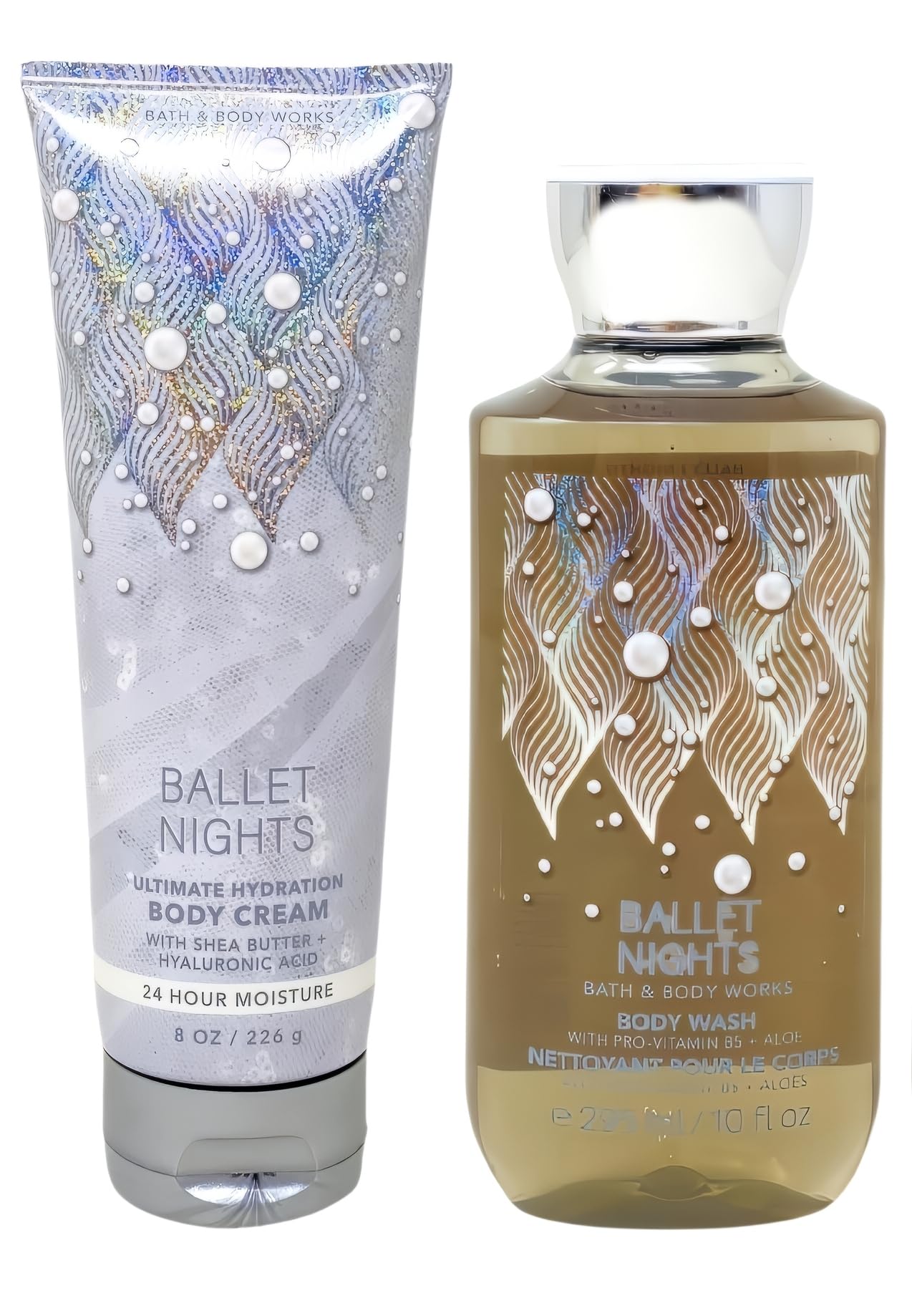 Bath & Body Works Ballet Nights Ultimate Hydration Body Cream and Body Wash with a Natural Oats Bar Soap - Full Size