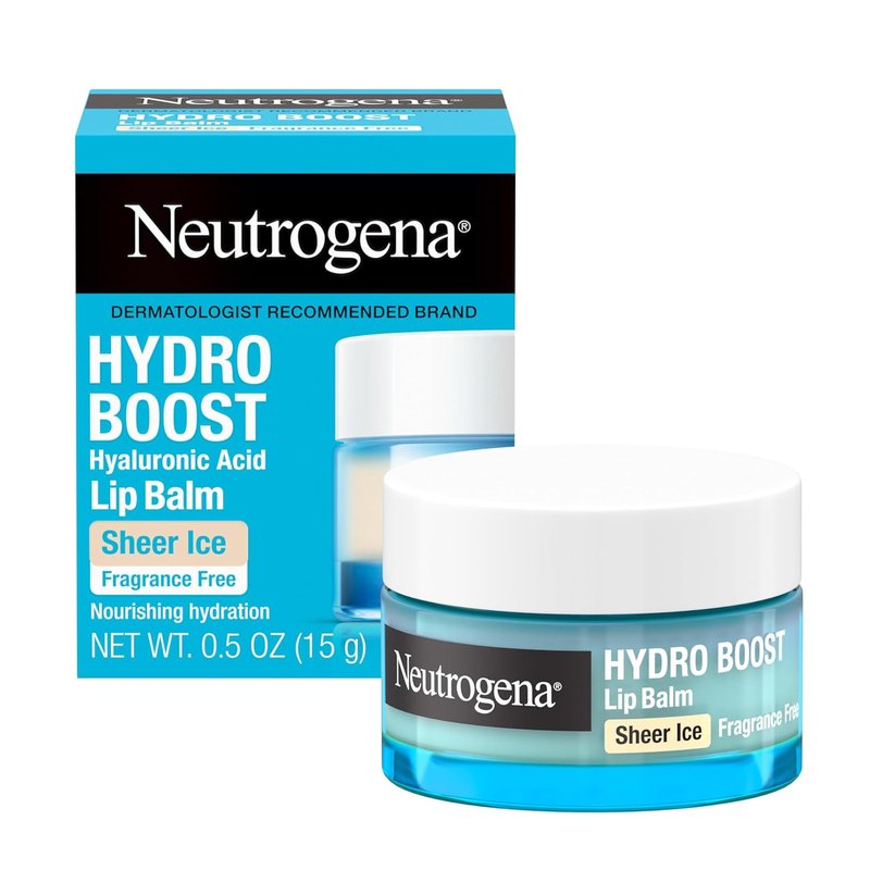 Neutrogena Hydro Boost Lip Balm - Hydrating Hyaluronic Acid, Sheer Ice Nude | 0.5 oz Fragrance-Free