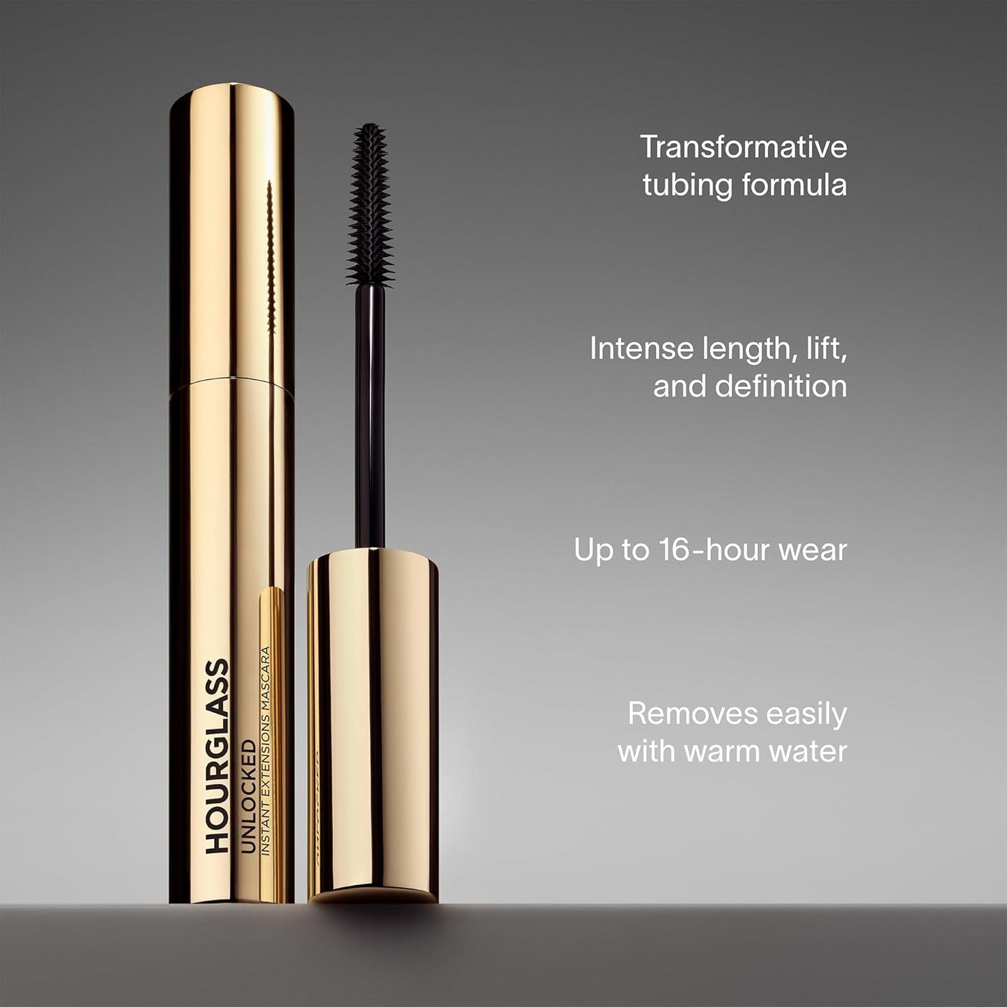 Hourglass Unlocked Instant Extension Mascara - Dramatic Lift & Definition | Smudge-Proof, Flake-Free Wear for 16hrs