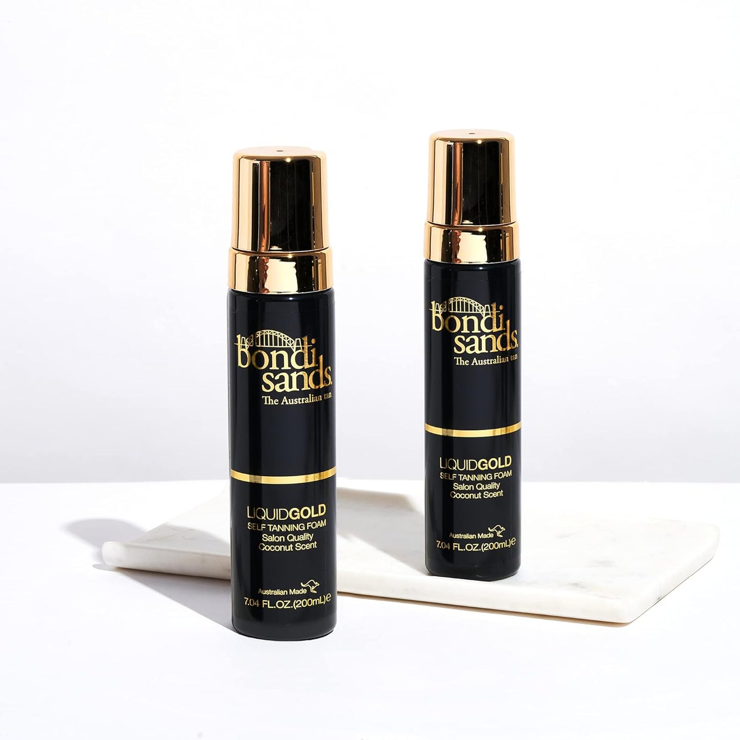 Bondi Sands Liquid Gold Self Tanning Foam - Lightweight Sunless Tanning Foam + Reusable Application Mitt | Perfect for a Flawless Glow